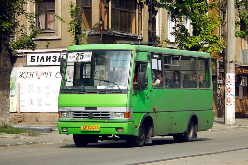 Маршрутка №25 в г. Каменское: Расписание, схема, стоимость